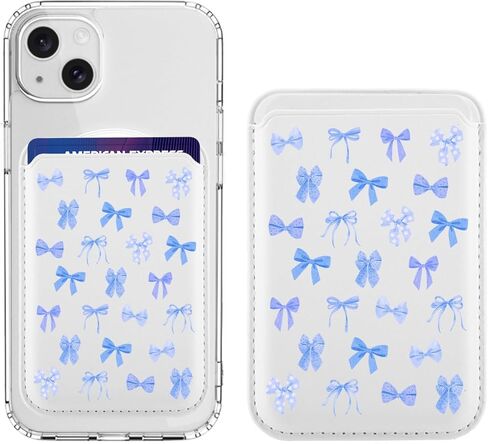 Magnetic Wallet Compatible with MagSafe for iPhone 17/16/15/14/13/12 Series, Cute Black Polka Dot White Leather for Magsafe Card Holder for Women Teen Girls in Saudi Arabia