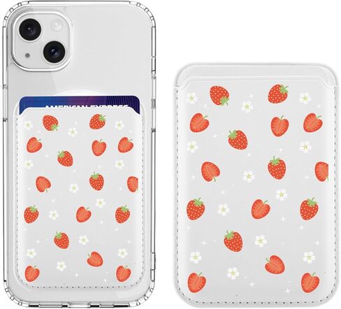 Magnetic Wallet Compatible with MagSafe for iPhone 17/16/15/14/13/12 Series, Cute Black Polka Dot White Leather for Magsafe Card Holder for Women Teen Girls in Saudi Arabia
