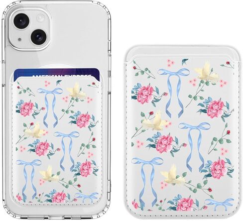 Magnetic Wallet Compatible with MagSafe for iPhone 17/16/15/14/13/12 Series, Cute Black Polka Dot White Leather for Magsafe Card Holder for Women Teen Girls in Saudi Arabia