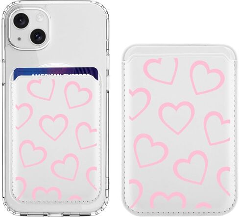 Magnetic Wallet Compatible with MagSafe for iPhone 17/16/15/14/13/12 Series, Cute Black Polka Dot White Leather for Magsafe Card Holder for Women Teen Girls in Saudi Arabia
