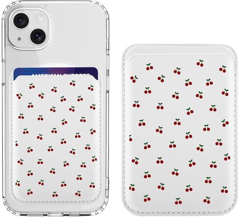 Magnetic Wallet Compatible with MagSafe for iPhone 17/16/15/14/13/12 Series, Cute Black Polka Dot White Leather for Magsafe Card Holder for Women Teen Girls in Saudi Arabia