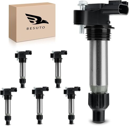 Set of 6 Ignition Coil for 3.6 3.0 3.2 V6 Buick Enclave GMC Acadia Terrain Cadillac CTS SRX XTS Chevy Traverse Malibu Impala Equinox 2010 2012 2013 2014 2015 2016 Coil Packs Replaces# UF569 in Saudi Arabia