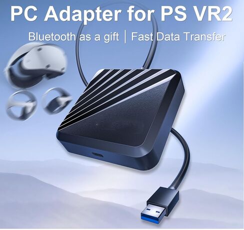 LICHIFIT Adapter + Bluetooth Receiver for PS VR2 to Windows Computer, PC Adapter Kit for PS5 VR2 Converter Connector with Type-C Power Cable and DisplayPort 1.4 HD Cable for PlayStation 5 VR2 in Saudi Arabia