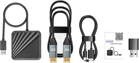 LICHIFIT Adapter + Bluetooth Receiver for PS VR2 to Windows Computer, PC Adapter Kit for PS5 VR2 Converter Connector with Type-C Power Cable and DisplayPort 1.4 HD Cable for PlayStation 5 VR2 in Saudi Arabia