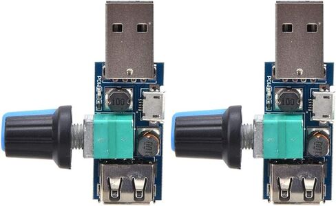 وحدة تحكم في سرعة مروحة USB قابلة للتعديل مع وظيفة التبديل، محافظ ستبليس، مخرج DC2.5-8.0V، 5 وات للكمبيوتر، بنك الطاقة in Saudi Arabia