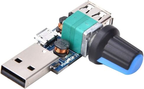 وحدة تحكم في سرعة مروحة USB قابلة للتعديل مع وظيفة التبديل، محافظ ستبليس، مخرج DC2.5-8.0V، 5 وات للكمبيوتر، بنك الطاقة in Saudi Arabia