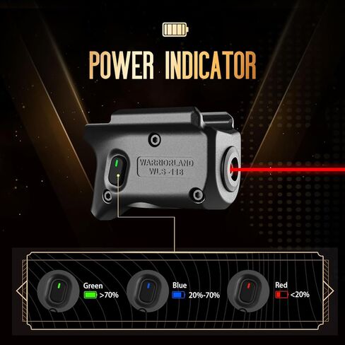 WARRIORLAND Red Laser Sight Fit Springfield Armory Hellcat (لا يناسب Hellcat Pro)، أول شعاع أحمر مع مؤشر الطاقة، ليزر الزناد مع مفتاح تشغيل/إيقاف يمكن استخدامه بكلتا اليدين، WLS-118 in Kuwait