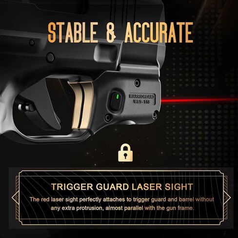 WARRIORLAND Red Laser Sight Fit Springfield Armory Hellcat (لا يناسب Hellcat Pro)، أول شعاع أحمر مع مؤشر الطاقة، ليزر الزناد مع مفتاح تشغيل/إيقاف يمكن استخدامه بكلتا اليدين، WLS-118 in Kuwait