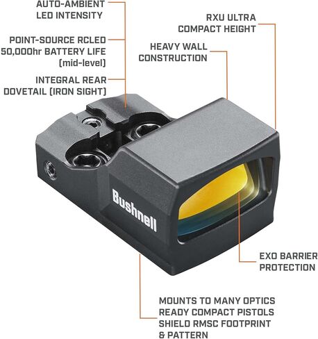 Bushnell Ultra-Compact Reflex Sight, RXU-200, FMC 6 MOA Red Dot in Saudi Arabia