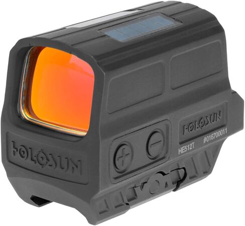 HOLOSUN HE512T متعدد شبكاني 2 MOA Dot و 65 MOA Circle مفتوح منعكس بصري للبنادق الطويلة - اهتزاز مستيقظ للطاقة الشمسية FailSafe Super LED مقاوم للماء من التيتانيوم مع زجاج عاكس متعدد الطبقات in Kuwait