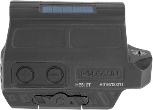 HOLOSUN HE512T متعدد شبكاني 2 MOA Dot و 65 MOA Circle مفتوح منعكس بصري للبنادق الطويلة - اهتزاز مستيقظ للطاقة الشمسية FailSafe Super LED مقاوم للماء من التيتانيوم مع زجاج عاكس متعدد الطبقات in Kuwait
