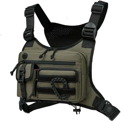 Outdoor Chest Bag For Men and Women, Tactical Vest For Running, Cycling, EDC Chest Pack Rig For Sports and Workouts in Saudi Arabia