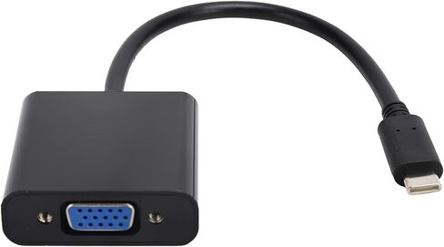 Qiilu TypeC to VGA Converter 10Gbps USB 3.1 HD 1080P Video Adapter Cable 15Pin Female High Performance in Saudi Arabia