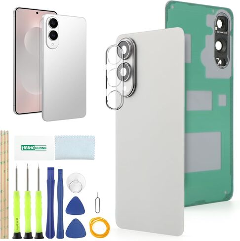Back Cover for Samsung Galaxy S25 Edge Rear Back Glass Replacement for Samsung S20 Ultra Battery Cover Replacement,with Pre-Installed Camera Frame (Titanium Silver) in Saudi Arabia