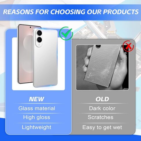 Back Cover for Samsung Galaxy S25 Edge Rear Back Glass Replacement for Samsung S20 Ultra Battery Cover Replacement,with Pre-Installed Camera Frame (Titanium Silver) in Saudi Arabia