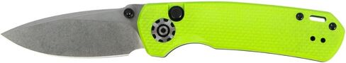 704 Gear Dynamo | EDC Folding Pocket Knife with Ambidextrous Thumb Studs and Button Lock | 2.7" Blade, 14C28N Steel with Stonewash Finish, Reversible Pocket Clip | Lime Green G10 in Saudi Arabia