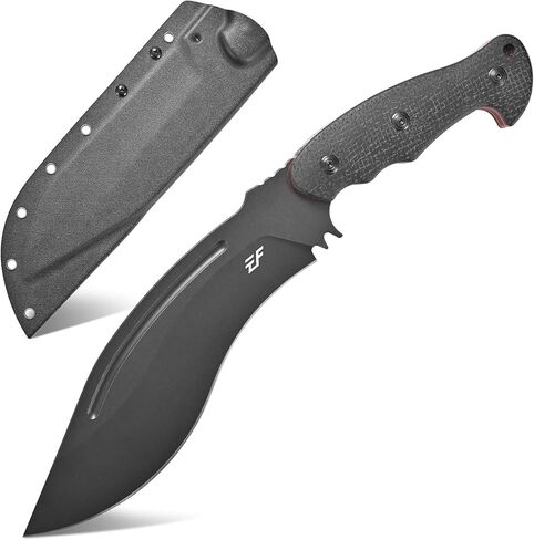 Eafengrow EF159 سكين شفرة ثابتة AUS-10 فولاذ على شكل ساق الكلب شفرة ميكارتا مقبض كامل تانغ EDC أداة سكاكين مستقيمة للتخييم في الهواء الطلق والصيد Bushcraft (أسود) in Kuwait