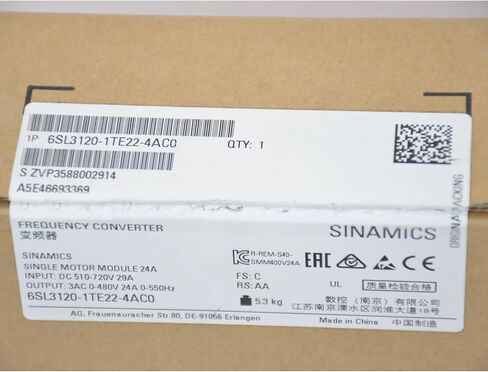 معجل 6SL3120-1TE22-4AC0 جديد ومختوم في الصندوق 6SL31201TE224AC0 ضمان لمدة سنة واحدة 6SL3120-1TE22-4AC0 سريع in Kuwait