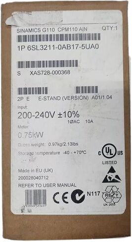 معجل 6SL3211-0AB17-5UA0 جديد ومختوم في الصندوق 6SL32110AB175UA0 ضمان لمدة سنة واحدة 6SL3211-0AB17-5UA0 سريع in Kuwait