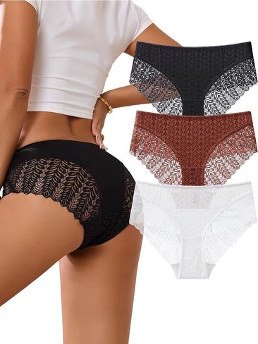 Sexy Womens Underwear Lace Shorts - Boy Shorts Sexy Cheeky Panties Breathable Lightweight Soft Boyshorts Panty in Saudi Arabia