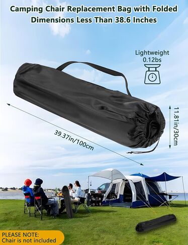 Camping Folding Chair Replacement Carry Bag - Durable & Tear-Resistant Storage Cover Fits Coleman, Portable, Lawn and Most Folding Chairs (Chair Not Included) in Saudi Arabia