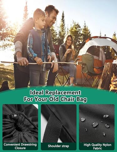 Camping Folding Chair Replacement Carry Bag - Durable & Tear-Resistant Storage Cover Fits Coleman, Portable, Lawn and Most Folding Chairs (Chair Not Included) in Saudi Arabia
