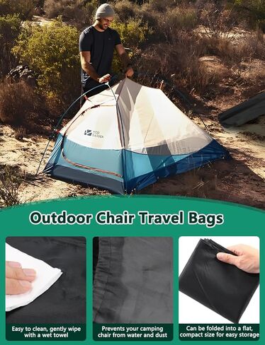 Camping Folding Chair Replacement Carry Bag - Durable & Tear-Resistant Storage Cover Fits Coleman, Portable, Lawn and Most Folding Chairs (Chair Not Included) in Saudi Arabia