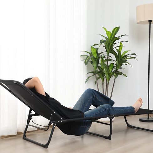 كرسي BBL قابل للتعديل مع فتحة، كرسي حديقة قابل للتعديل بـ 5 أوضاع لصالة BBL Chaise Lounge بعد الجراحة وسرير التعافي للفناء والحديقة بجانب حمام السباحة في الهواء الطلق والشاطئ (أسود) in Saudi Arabia