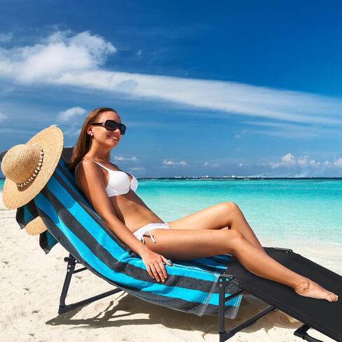 كرسي BBL قابل للتعديل مع فتحة، كرسي حديقة قابل للتعديل بـ 5 أوضاع لصالة BBL Chaise Lounge بعد الجراحة وسرير التعافي للفناء والحديقة بجانب حمام السباحة في الهواء الطلق والشاطئ (أسود) in Saudi Arabia