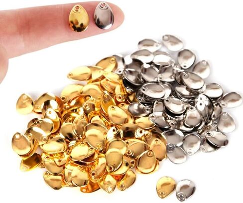 100pcs Spinner Blade Bait Kit Fishing Spoon DIY Lures Making Kit for Spinnerbait 8 * 11mm P13 in Saudi Arabia