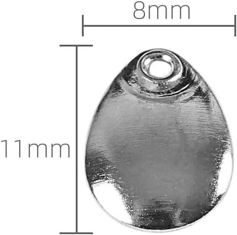 100pcs Spinner Blade Bait Kit Fishing Spoon DIY Lures Making Kit for Spinnerbait 8 * 11mm P13 in Saudi Arabia