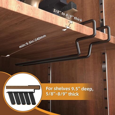 Pistol Magazine Rack - Heavy Duty Steel Double Stack Magazine Holder, Vinyl Coaintg Gun Shelf Magazine Holder fits Magazine with Base, Gun Safe Magazine Holder in Saudi Arabia