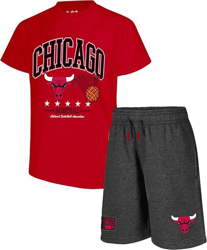Ultra Game Youth NBA Official Super Soft Game Time T-Shirt & Shorts Set, Los Angeles Lakers, Team Color, 14-16 in Saudi Arabia