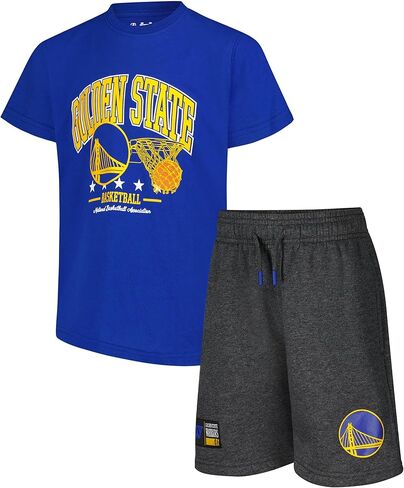 Ultra Game Youth NBA Official Super Soft Game Time T-Shirt & Shorts Set, Los Angeles Lakers, Team Color, 14-16 in Saudi Arabia
