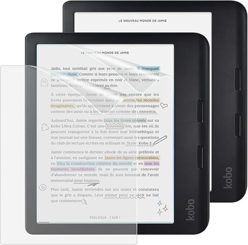 Matte Screen Protector for Kobo Libra Colour (2024) / Kobo Libra 2 (2021) eReader - Premium Anti-Glare & Fingerprint Resistant PET Film, 3-Pack in Saudi Arabia
