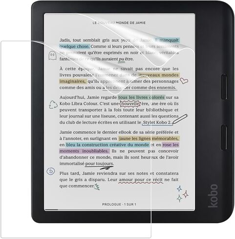 Matte Screen Protector for Kobo Libra Colour (2024) / Kobo Libra 2 (2021) eReader - Premium Anti-Glare & Fingerprint Resistant PET Film, 3-Pack in Saudi Arabia