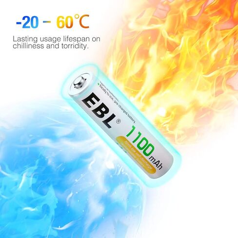 EBL Rechargeable AAA Batteries with Charger, 1.2V 1100mAh Triple A Batteries with 808 Charger for AA AAA Rechargeable Batteries in Saudi Arabia