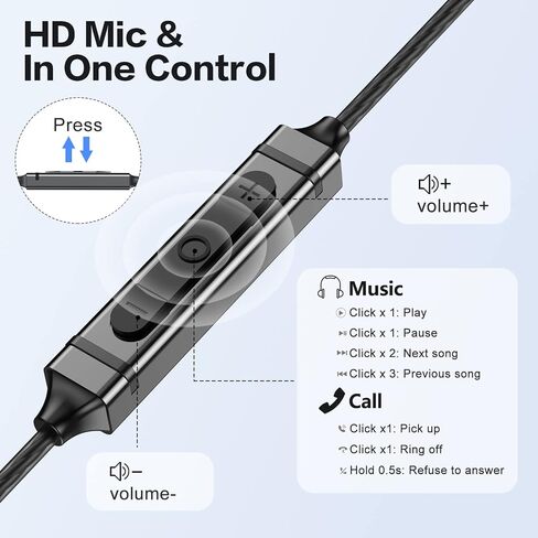 سماعة رأس USB C لهاتف Samsung S25 S24 S23 Ultra FE S22 A16 A55 A54 سماعات أذن سلكية مغناطيسية داخل الأذن من النوع C مع ميكروفون للتحكم في مستوى الصوت وإلغاء الضوضاء الاستيريو لهاتف iPhone16 15 Pro Max Pixel 9 8a in Kuwait