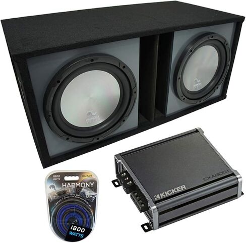 Harmony Audio Universal Car Stereo قابل للطلاء، مزدوج 12 بوصة، صندوق فرعي A122 وCXA800.1 in Saudi Arabia