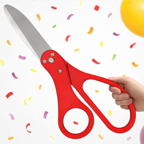 20 Inch Giant White Sharp Ribbon Cutting Scissors - Oversized Grand Opening Scissors Big Ribbon Cutting Ceremony for Inaugurations Business Openings and Special Events in Saudi Arabia