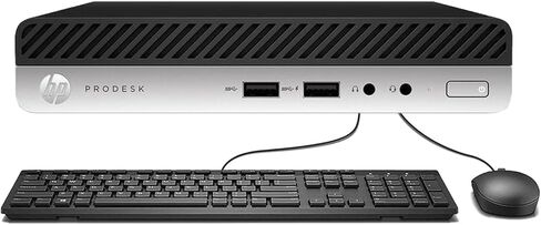 HP ProDesk 405 G4 Mini Desktop Computer, AMD Ryzen 5 2400G 3.6GHz Business Desktop PC, 8GB DDR4 RAM, 256GB SSD, Keyboard, Mouse, WiFi/Bluetooth, 4K Support, Windows 11 Pro(Renewed) in Kuwait