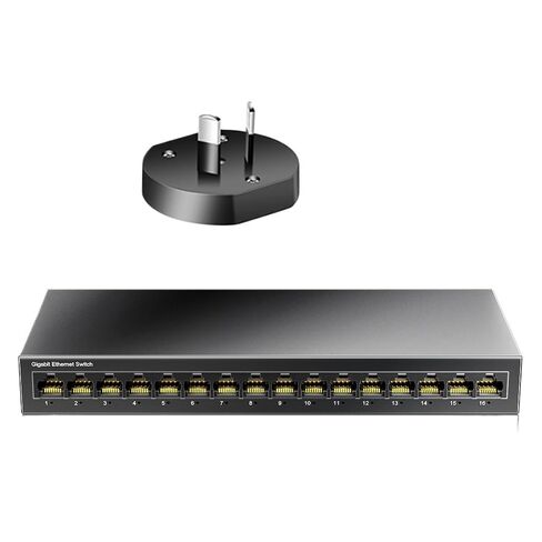 شبكة 16 منفذ إيثرنت 1000 ميجابت في الثانية جيجابت محول أداء RJ45 Hub حاقن الإنترنت (قابس أمريكي) in Saudi Arabia