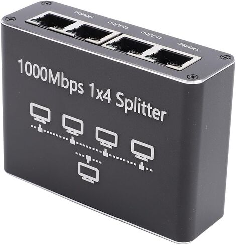 موزع إيثرنت جيجابت من EBTOOLS من 1 إلى 4، محول إيثرنت RJ45 عالي السرعة بسرعة 1000 ميجا بت في الثانية مع كابل طاقة USB، محور الشبكة ينطبق على كابل Cat5/5e/6/7/8 in Kuwait