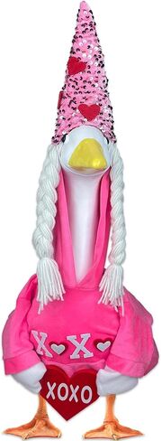 Happy New Year Porch Goose Outfits for 23" Cement Goose 2026 Winter Christmas Porch Goose New Years Costume Porch Lawn Garden Geese Clothes Yard Lawn Statue Patio Garden Festive Holiday Decor in Saudi Arabia