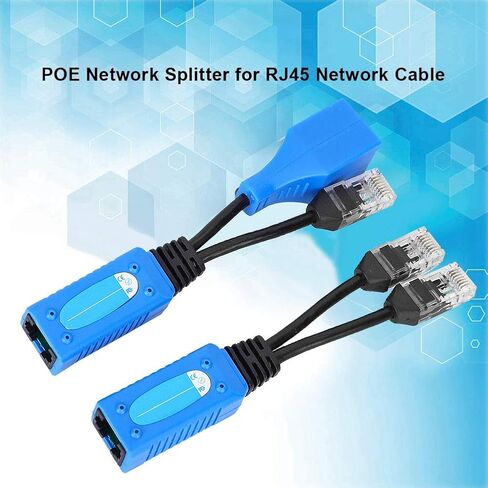 Generic POE Splitter RJ45 Combiner KIT لكاميرات IP وWAP مع 2 قطعة موصلات محول، Genericzs8gruoevf in Kuwait