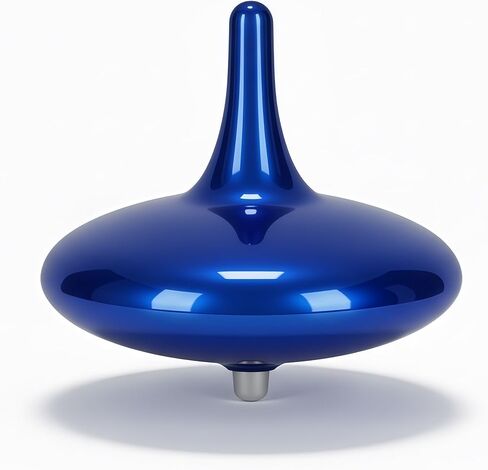 Spinning Top - 4-Hour Continuous Spin, Illuminating Desktop Art Piece, (ABS Plastic, Royal Blue) in Kuwait