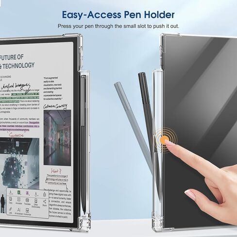 حافظة Fintie الشفافة للكمبيوتر اللوحي Boox Note Air 5 C ePaper مقاس 10.3 بوصة (إصدار 2025) - غطاء خلفي نحيف وخفيف الوزن وشفاف وناعم ومرن من مادة TPU مع حامل قلم in Kuwait