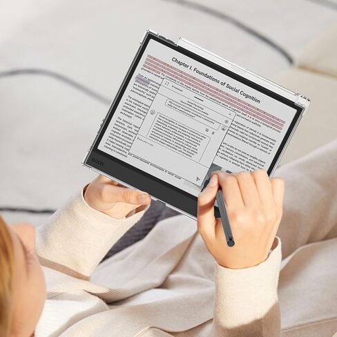 حافظة Fintie الشفافة للكمبيوتر اللوحي Boox Note Air 5 C ePaper مقاس 10.3 بوصة (إصدار 2025) - غطاء خلفي نحيف وخفيف الوزن وشفاف وناعم ومرن من مادة TPU مع حامل قلم in Kuwait