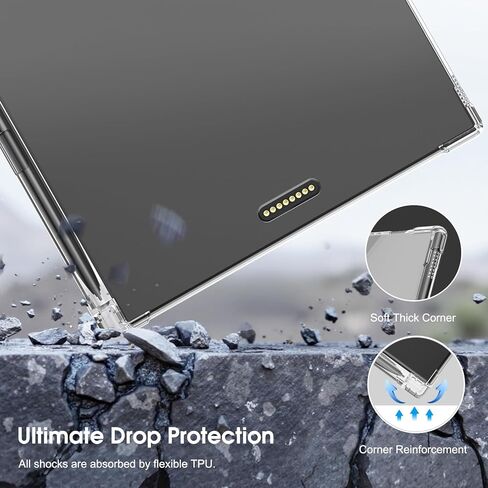 حافظة Fintie الشفافة للكمبيوتر اللوحي Boox Note Air 5 C ePaper مقاس 10.3 بوصة (إصدار 2025) - غطاء خلفي نحيف وخفيف الوزن وشفاف وناعم ومرن من مادة TPU مع حامل قلم in Kuwait