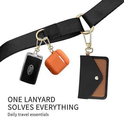 Phone Lanyard Crossbody/Neck/Wrist Strap with phone tether tab,3 in 1 adjustable anti theft phone strap,Premium Metal Buckles,skin-friendly,Universal lanyard for daily&outdoor(Black) in Saudi Arabia